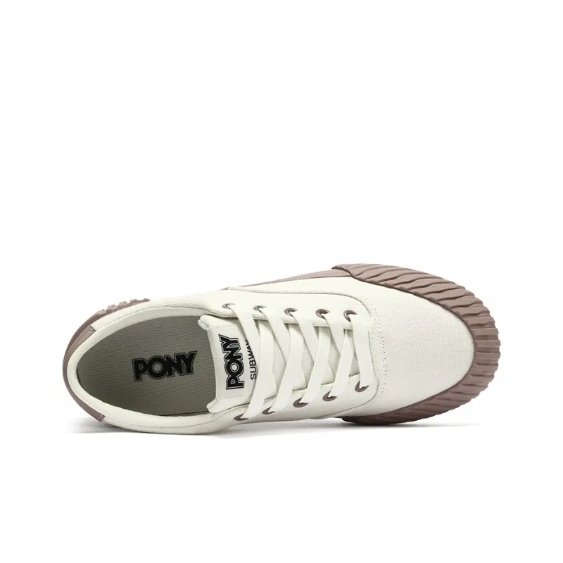 PONY Low Top Skateboard Shoes Women's Taupe-3