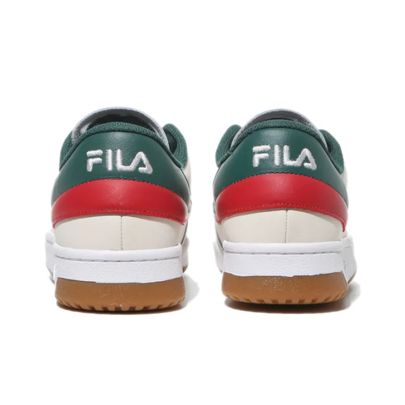 FILA Unisex Low Top Sneakers White/Red/Green-4