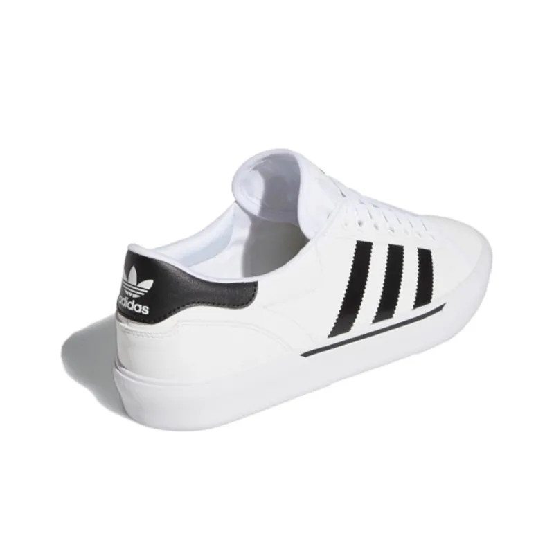 Adidas Originals Abaca Wear-Resistant Slip-Resistant Low-Top Skateboard Shoes Men's White Black-3