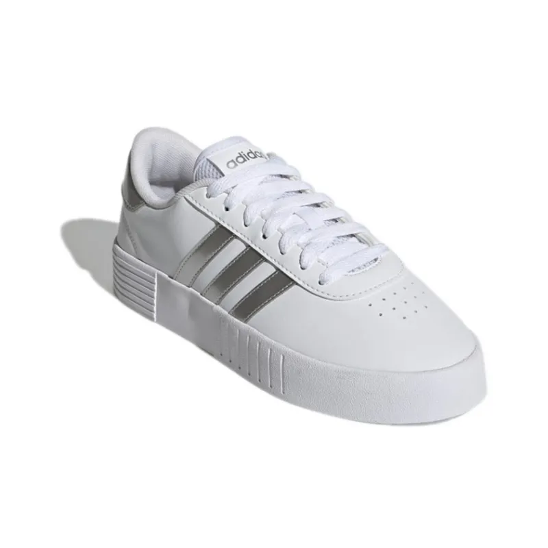 Adidas Neo Court Bold Abrasion Resistant Low Top Skateboard Shoes Women's Bright White-2