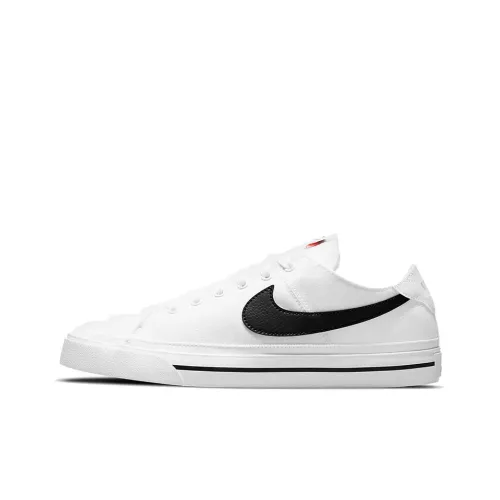 Nike Court Legacy Canvas White Black Swoosh