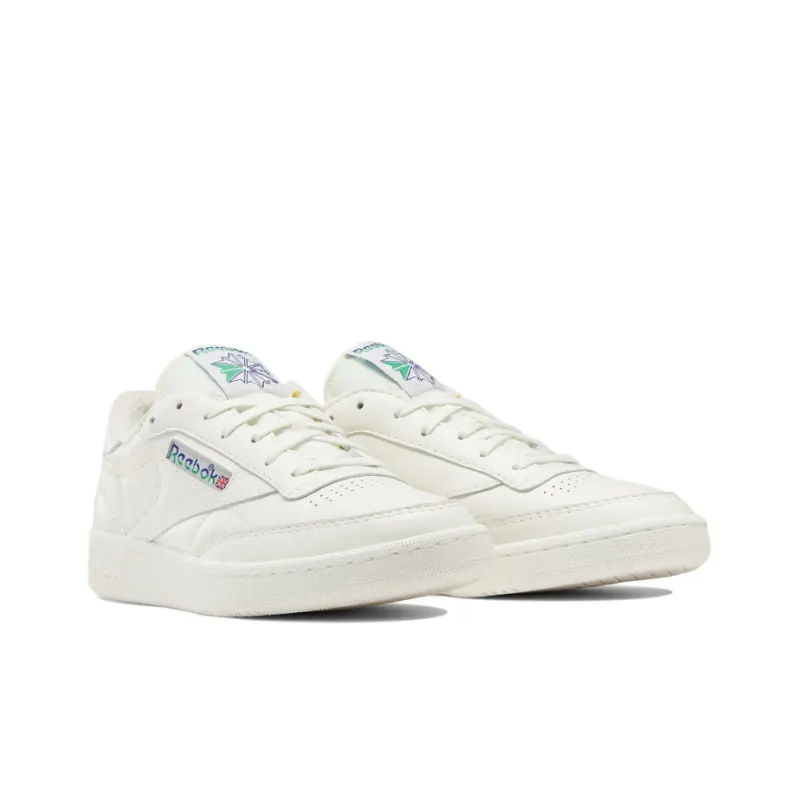Reebok Club C 85 Chalk Cobalt Glen Green Logo-2
