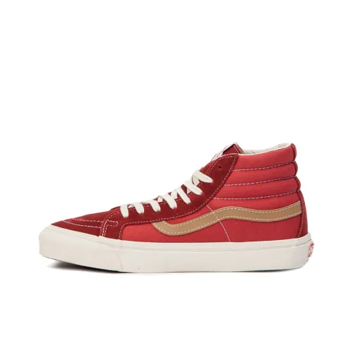 Vans SK8 Skateboard Shoes Unisex High-Top Red/White