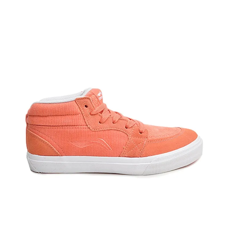 LINING Skateboard Shoes Women's Mid Top Salmon Flesh Pink/White-1