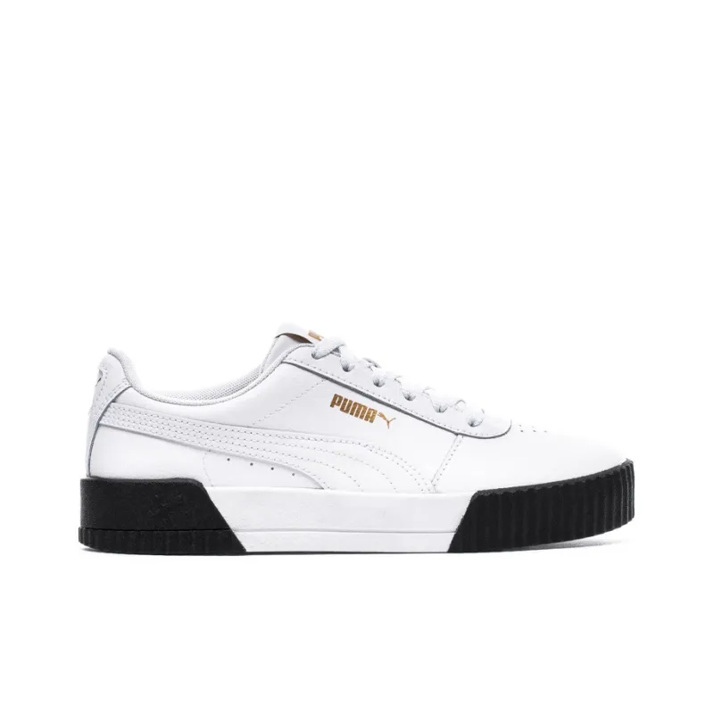 PUMA Carina Leather 'White Black' Women's-1