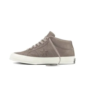 Converse One Star Leather Mid Brown Non-slip Lightweight Mid-Top Skateboard Shoes Unisex Brown