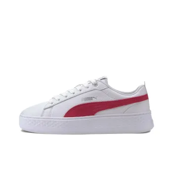 PUMA Smash Platform Leather 'White Bright Rose' Women's