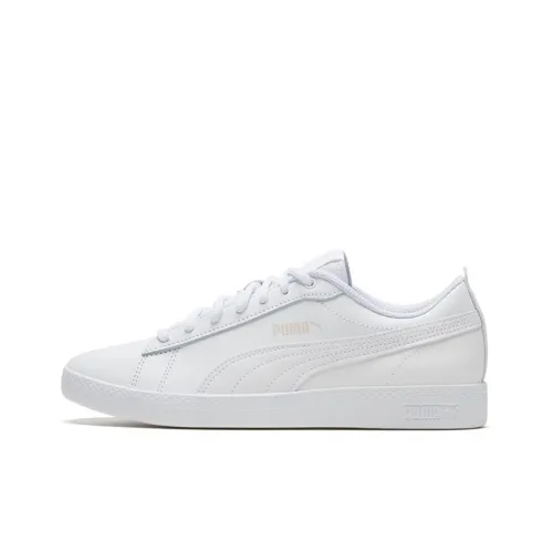 PUMA Smash V2 Skateboard Shoes Women's Low-Top White