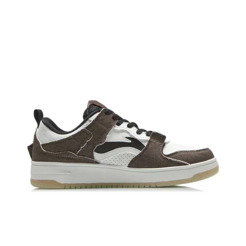 LiNing Layer Pro Durable Lightweight And Breathable Low-Top Skateboard Shoes Men's White Umber-1