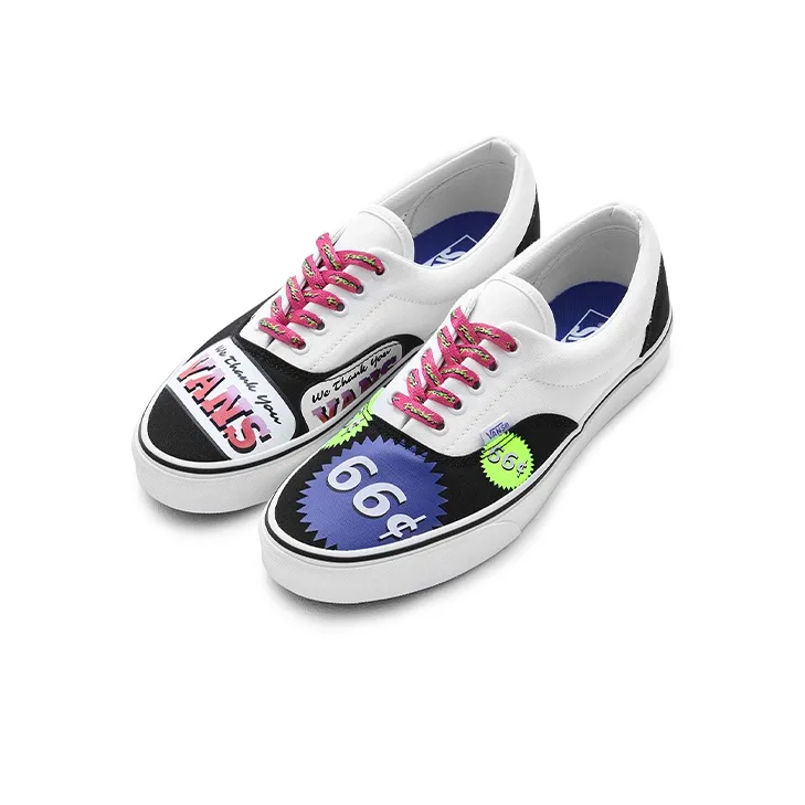 Vans Era Small Series Stylish Casual Skate Shoes Unisex Black White-2