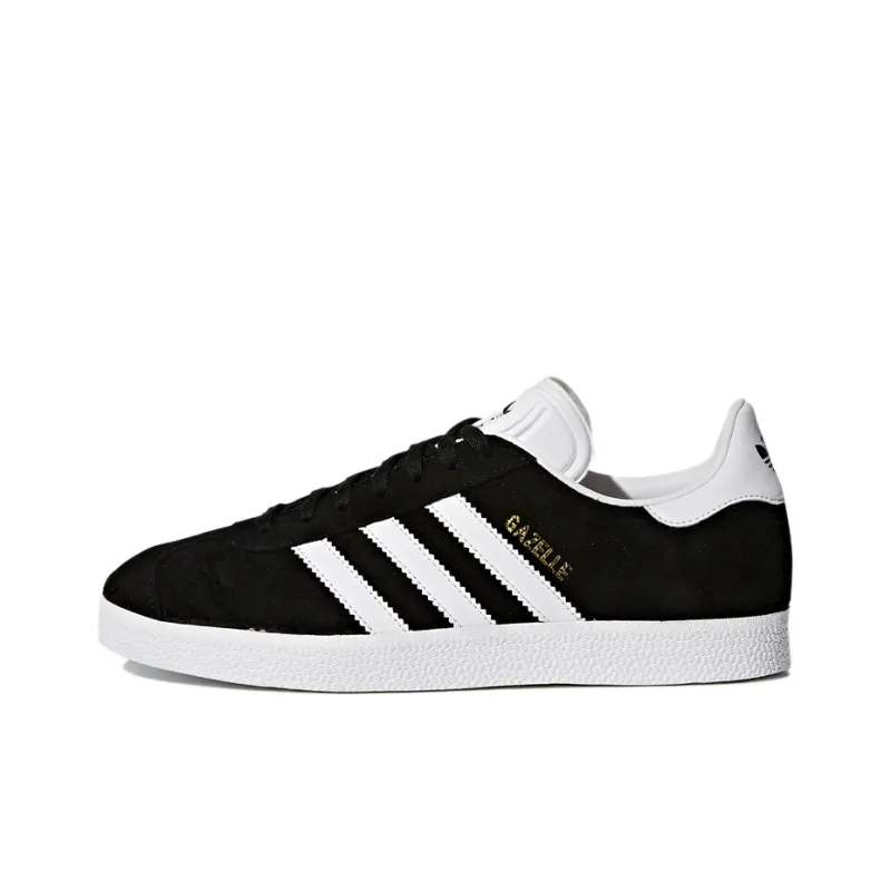 Adidas Originals Gazelle Black White Gold Metallic Women's-0