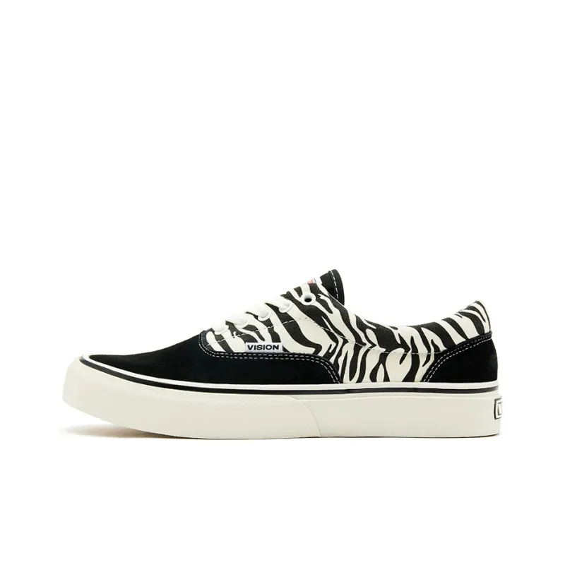 Vision Street Wear Trainers Plus Slip-Resistant Low-Top Skateboard Shoes Unisex Black White-0