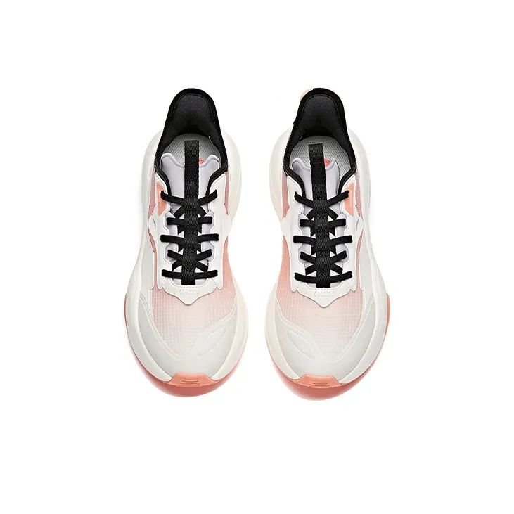 Anta Life Collection C37 Anti Slip Wear Resistant Low Top Skateboard Shoes Women's White Pink-2