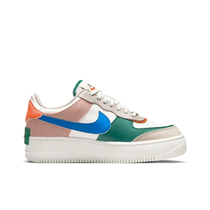 Nike Air Force 1 Low Shadow Sail Signal Blue Green Women's-1