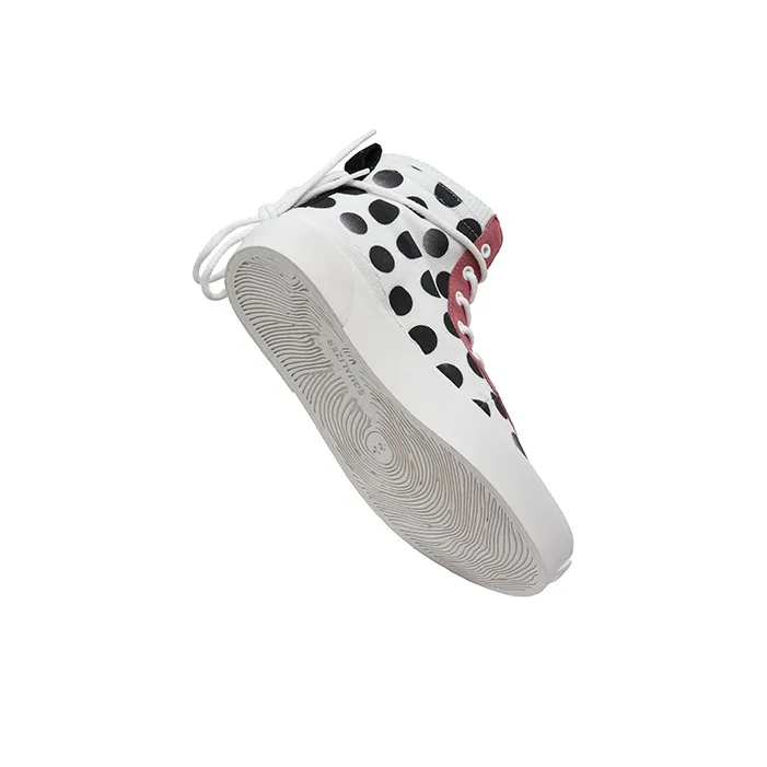 EQLZ EQUALIZER Fault High Slip-Resistant High-Top Skateboard Shoes Unisex White Black Misprint-1