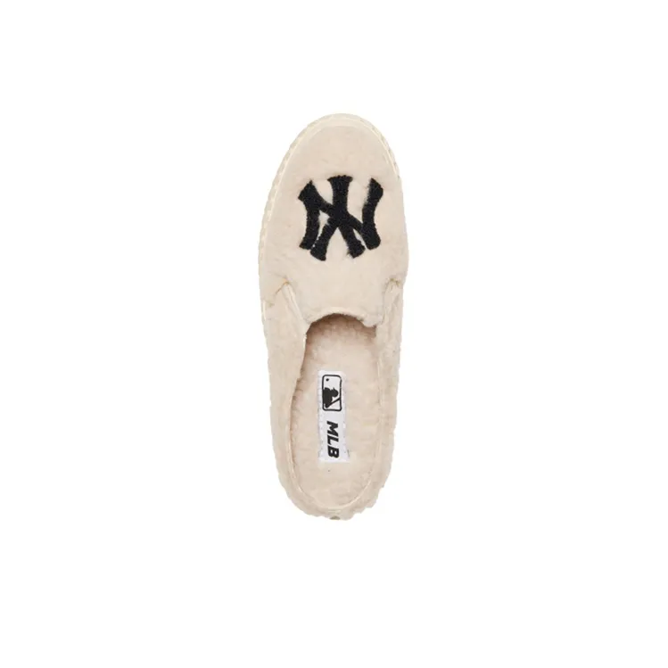 MLB Playball Mule Low Top Skateboard Shoes Unisex Beige Black-3