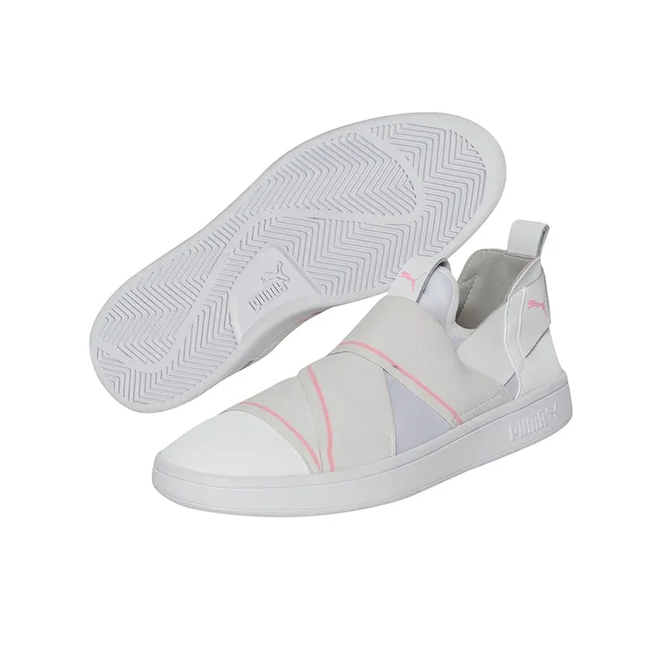 PUMA Smash V2 Slip On White/Pink-2