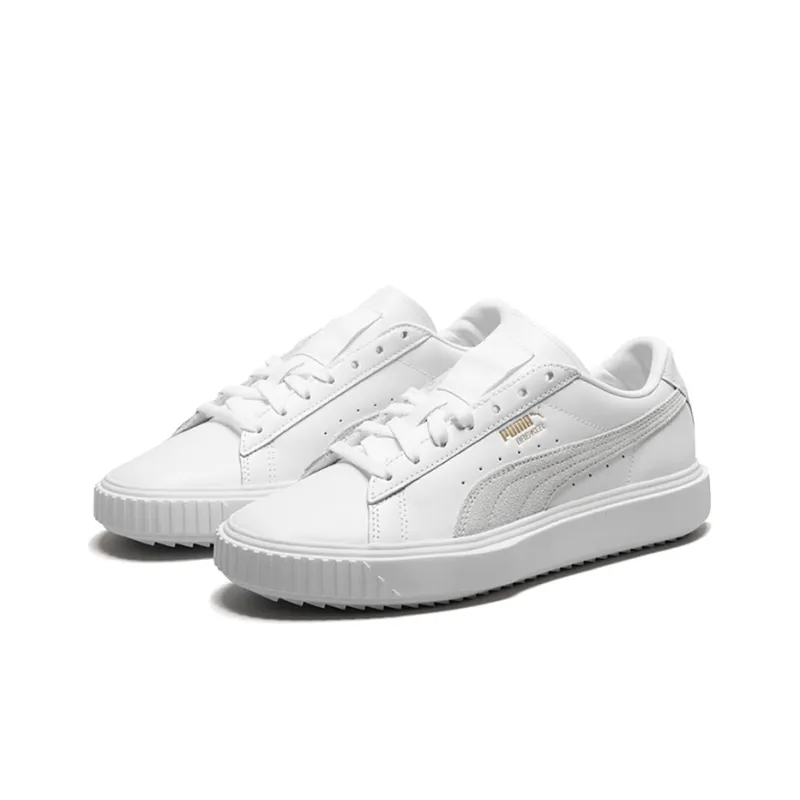 PUMA Breaker Low Top Casual Skate Shoes Unisex White Gray 'White Grey'-2