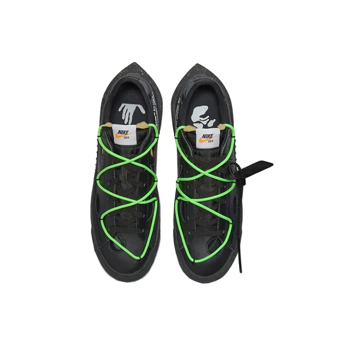 Nike Blazer Low Off White Black Electro Green-3