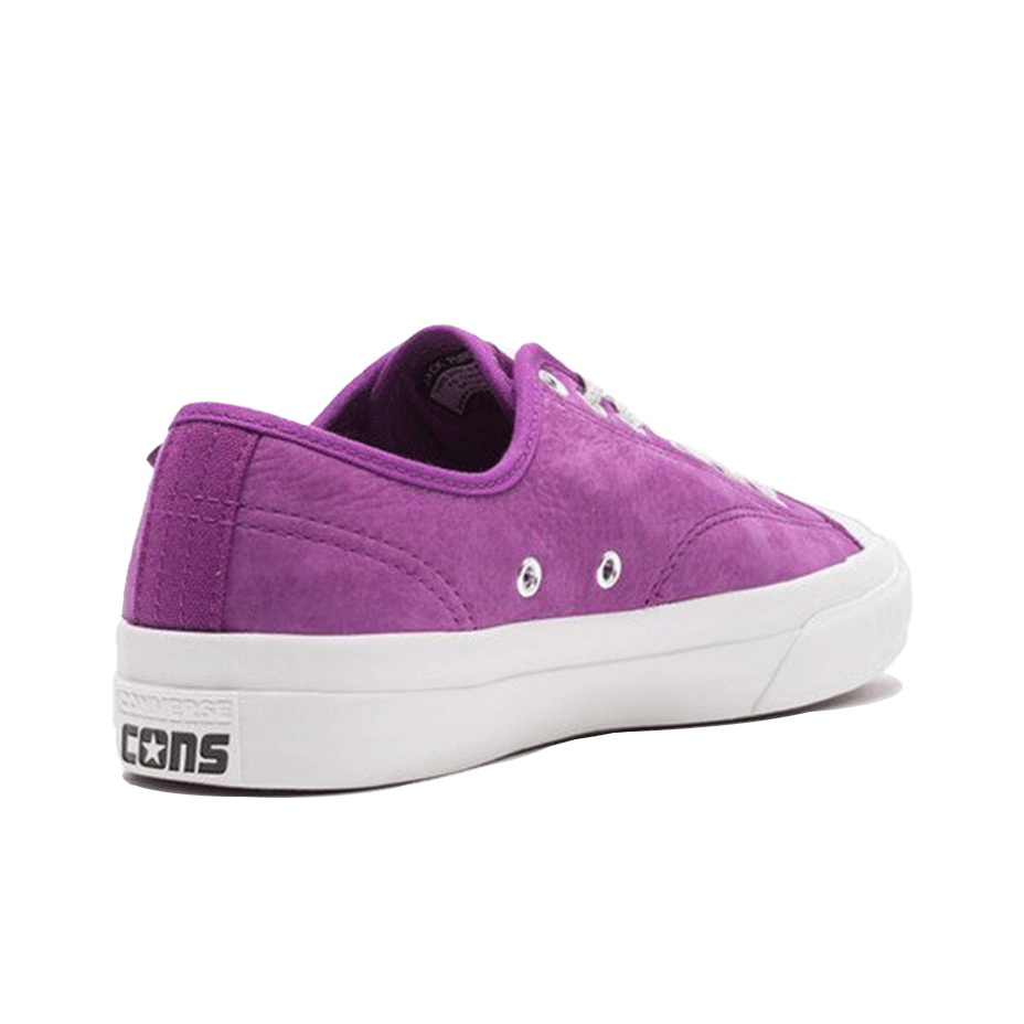 Converse Jack Purcell Skateboarding Shoes Unisex Low top White purple POIZON