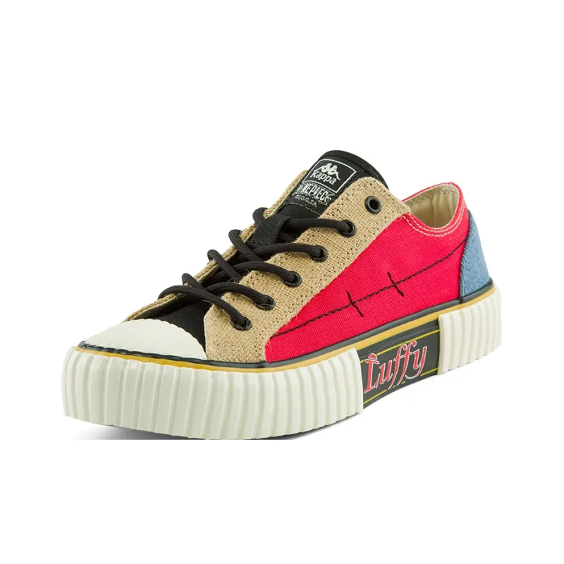 HAIZEIWANG x Kappa One Piece Anti Slip Wear Resistant Low Top Skateboard Shoes Unisex Red White-2