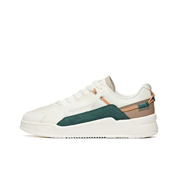 ANTA Skateboard Shoes Men Low Top Ivory White/Deep Moss Bright Green