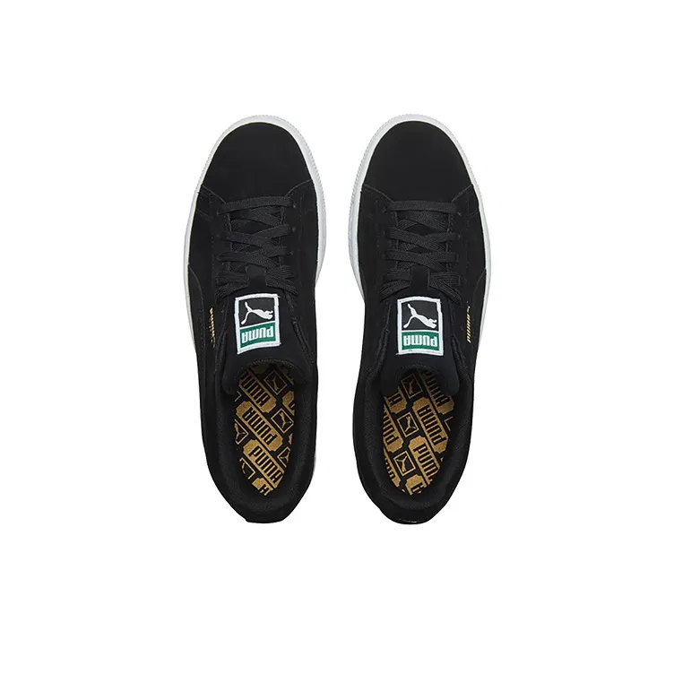 PUMA Suede Low Casual Board Shoes Black/Gold-3