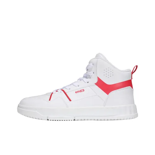 361° High Top Skateboard Shoes Women's White Red