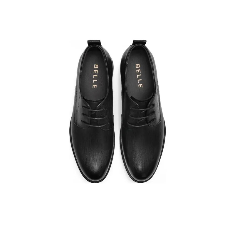 BELLE Dress Shoes Men Low Top Black-3