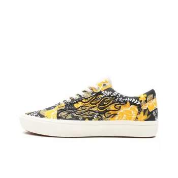 Vans Flame Embroidery Comfycush Old Skool 'Black Yellow'