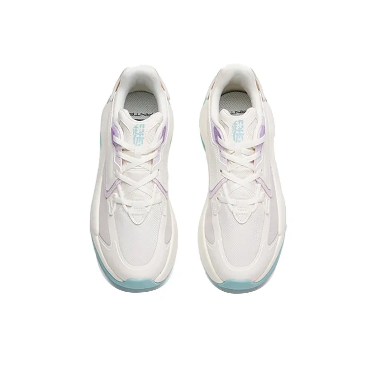 Anta Life Collection Low-Top Skateboard Shoes Women's White Purple-3