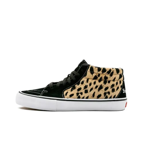 Vans Sk8-Mid Supreme Velvet Leopard Black