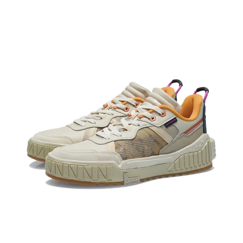 LiNing 001 UNBLOCK Durable Breathable Low Top Skateboard Shoes Dusty Khaki-2