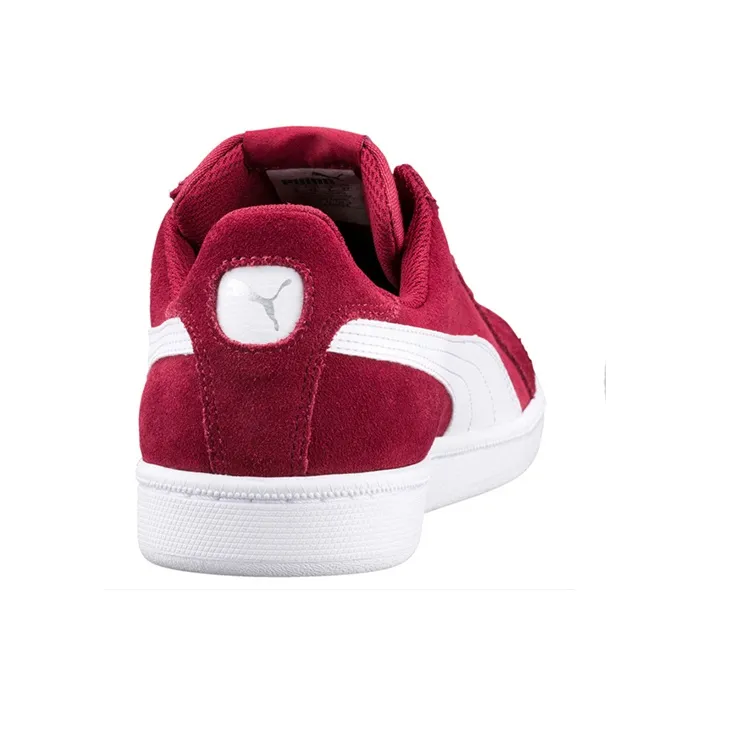 PUMA Smash Suede Retro Low Top Skate Shoes Red-3