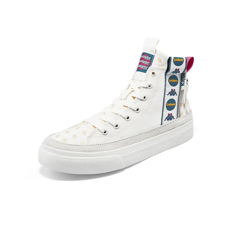 Kappa PLAYER High Top Skateboard Shoes Unisex White-1