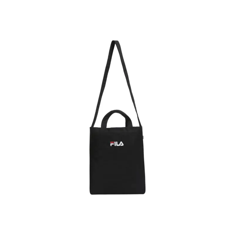 FILA Eco Friendly Canvas Crossbody Bag, Canvas Bag, Shoulder Bag, Handbag Regular Unisex Black-0