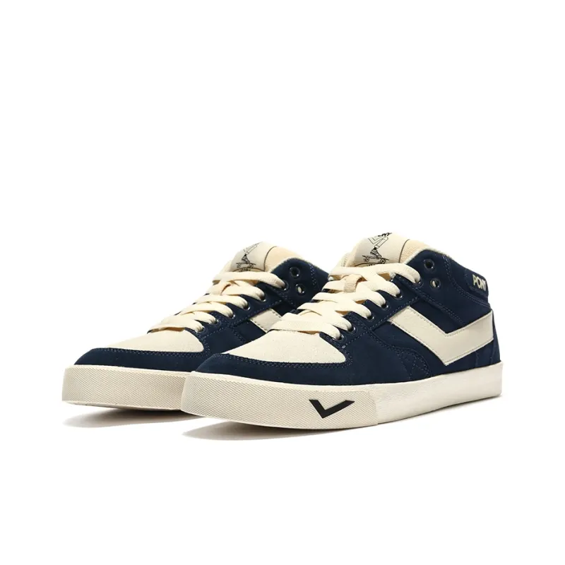 PONY Low Top Skateboard Shoes Men's Navy Blue-2