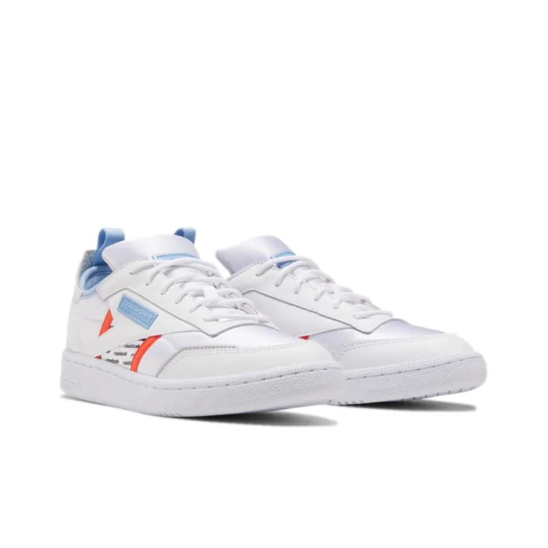 Reebok Club C Slip-Resistant Cushioning Wear-Resistant Low-Top Skateboard Shoes Women's Cloud White-2