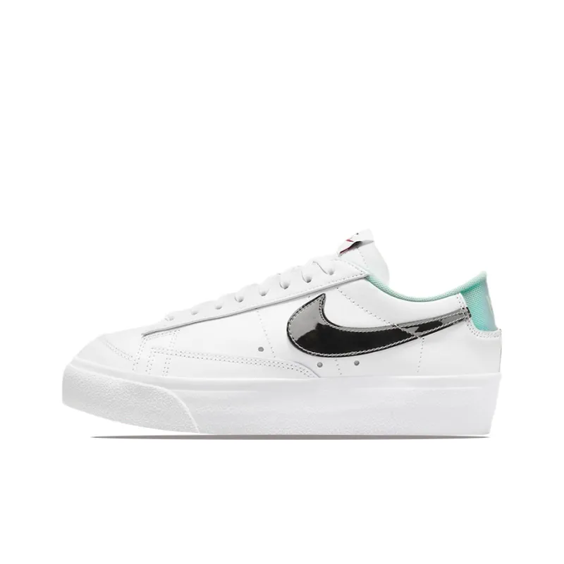 Nike Blazer Low Platform White Black Mint Foam Iridescent Women's-0
