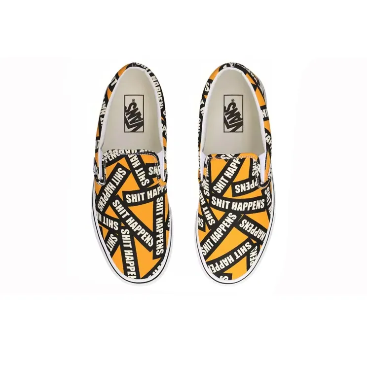 Vans Shit Happens Classic Slip On Orange-3