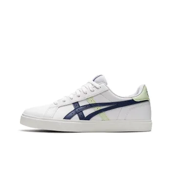 Asics Classic Ct Wear-Resistant Slip-Resistant Lightweight Breathable Low-Top Skateboard Shoes Women's White Blue