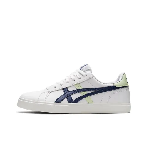 Asics Classic Ct Wear-Resistant Slip-Resistant Lightweight Breathable Low-Top Skateboard Shoes Women's White Blue
