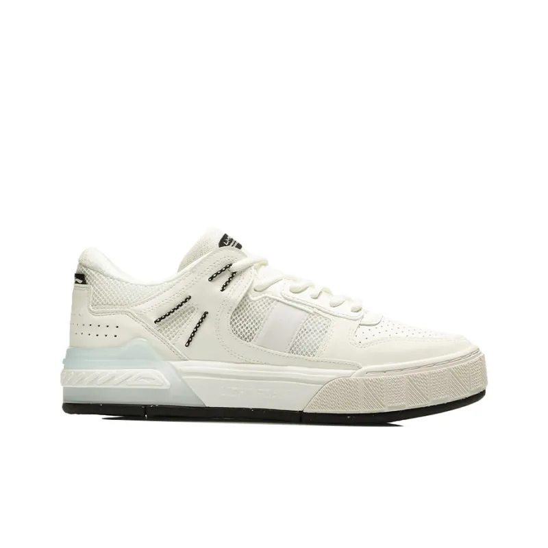 LiNing Dawn Light Slip Resistant, Abrasion Resistant, Lightweight Low Top Skateboard Shoes Men's White Black-1