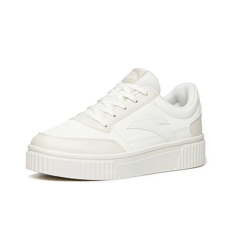 ANTA Women's Thick-Soled Skate Low 'White Light Pink'-1