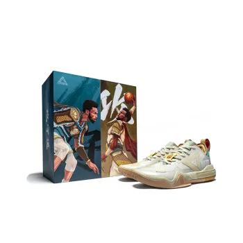 PEAK Wiggins AW1 Basketball Shoes Men Low Top Bean Khaki