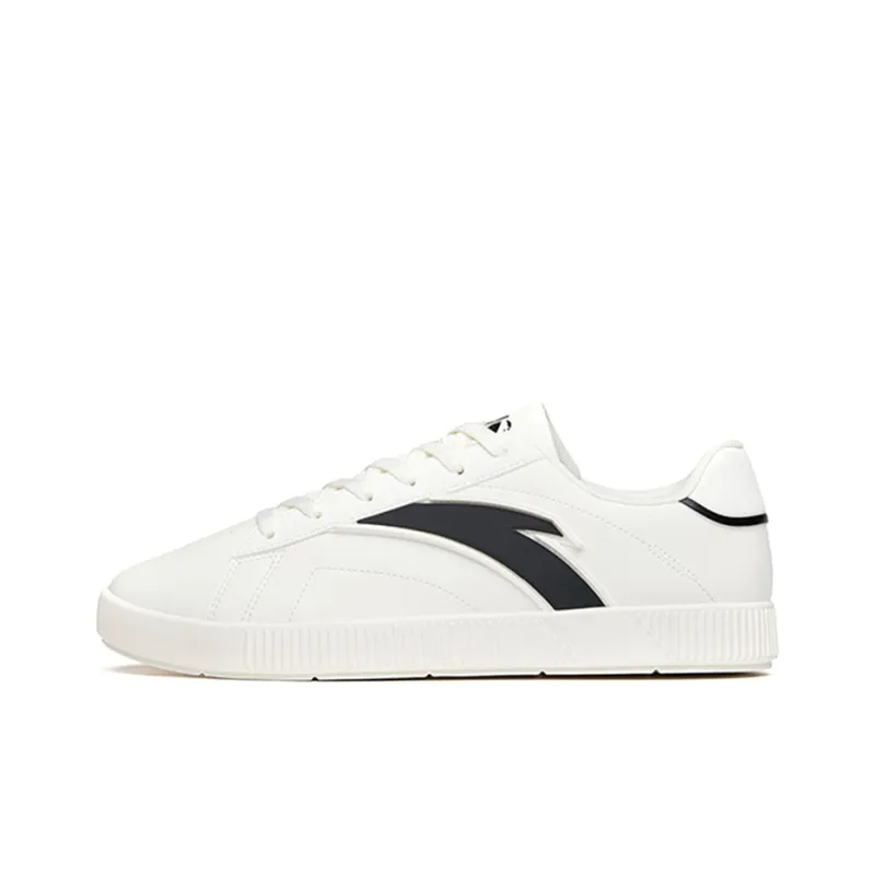 Anta Life Collection Abrasion Resistant Low Top Skateboard Shoes Men's Ivory White-0