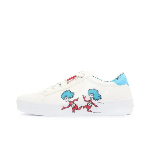 Skechers Dr. Seuss X Skechers Goldie 2.0 Low Top Sneakers White/Blue Women's