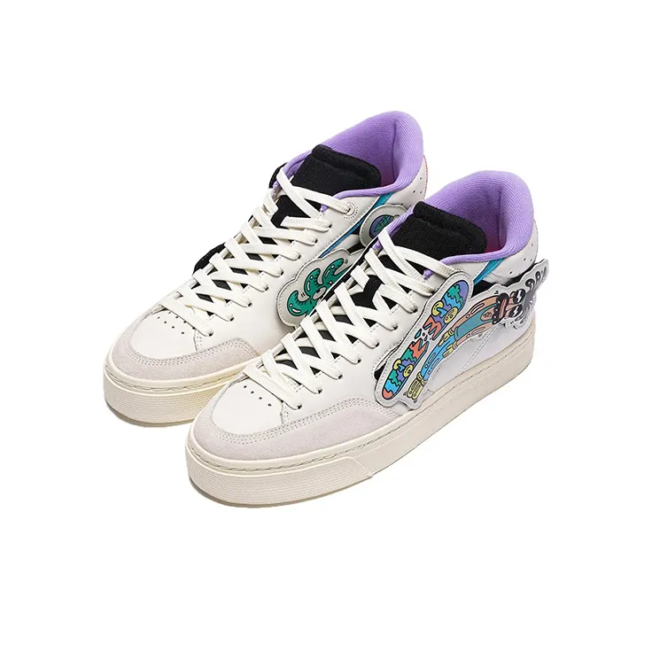 Steven Harrington x LiNing 180 Slip Resistant, Abrasion Resistant, Lightweight High Top Skateboard Shoes Men's White-2
