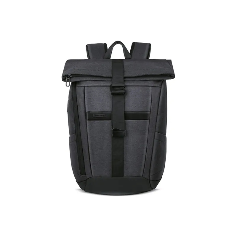 SUBURBIA Polyester Laptop Backpack Large Size Unisex Black/Gray-3