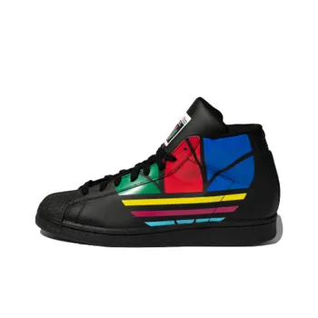 Adidas Originals Pro Model Mid Top Skateboard Shoes Unisex Black Red
